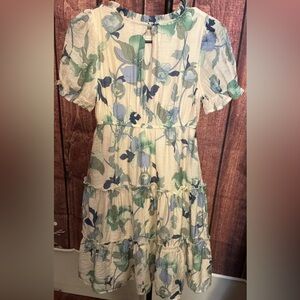 HAYDEN girls Floral Print Dress with Ruffle Sleeves